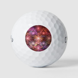 Bed Of Flowers Colourful Shiny Abstract Fractal Ar Golf Balls