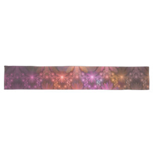 Bed Of Flowers Colourful Shiny Abstract Fractal Ar Long Table Runner
