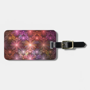 Bed Of Flowers Colourful Shiny Abstract Fractal Ar Luggage Tag