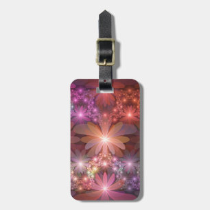 Bed Of Flowers Colourful Shiny Abstract Fractal Ar Luggage Tag