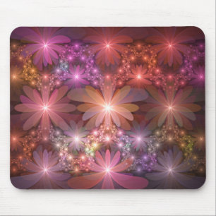 Bed Of Flowers Colourful Shiny Abstract Fractal Ar Mouse Mat