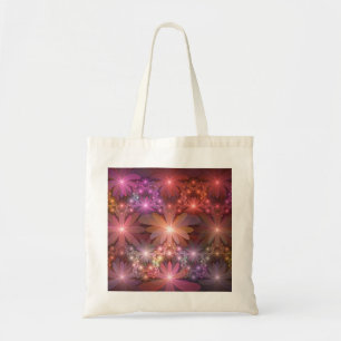 Bed Of Flowers Colourful Shiny Abstract Fractal Ar Tote Bag