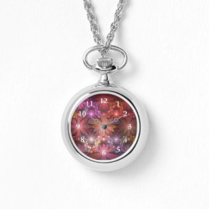 Bed Of Flowers Colourful Shiny Abstract Fractal Ar Watch