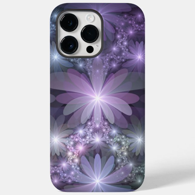 Bed of Flowers Trendy Shiny Abstract Fractal Art Case-Mate iPhone Case (Back)