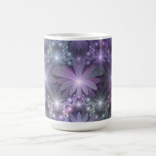 Bed of Flowers Trendy Shiny Abstract Fractal Art Coffee Mug