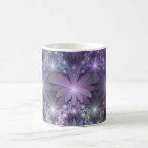 Bed of Flowers Trendy Shiny Abstract Fractal Art Coffee Mug