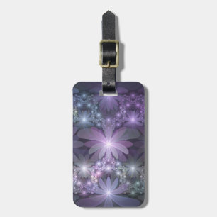 Bed of Flowers Trendy Shiny Abstract Fractal Art Luggage Tag