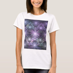 Bed of Flowers Trendy Shiny Abstract Fractal Art T-Shirt