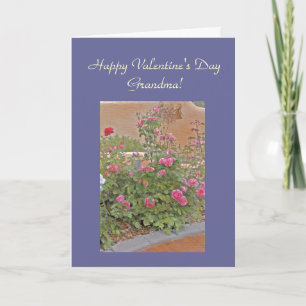 Bed of Roses for Grandma Valentine Template Card