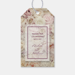 Bed of Roses Wedding Favours Gift Tag