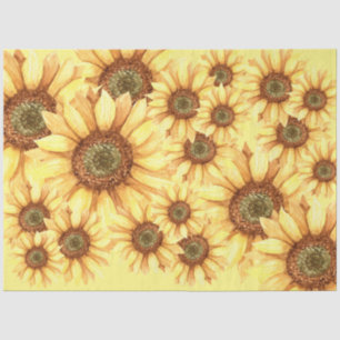 Bed of Sunflowers Decoupage Tissue Paper
