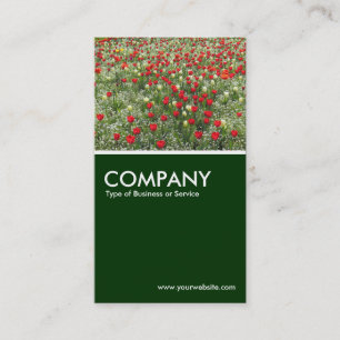 Bed of Tulips - Dark Green Business Card