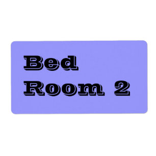 Bed Room 2 Moving Labels in Pale Blue