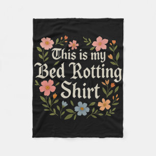Bed Rotting Humourous Mental Health Graphic Novelt Fleece Blanket