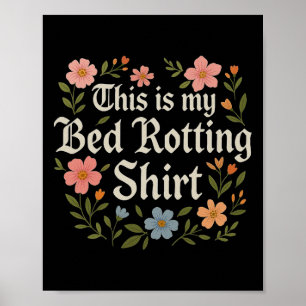 Bed Rotting Humourous Mental Health Graphic Novelt Poster