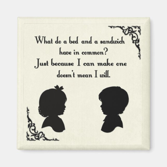 Bed & Sandwich Debacle Magnet (Front)