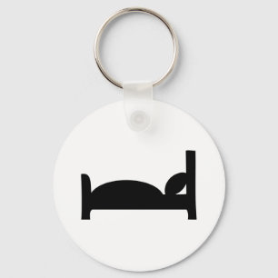 bed sleeping icon key ring
