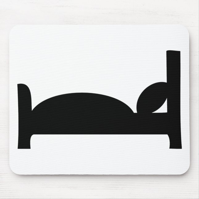 bed sleeping icon mouse mat (Front)