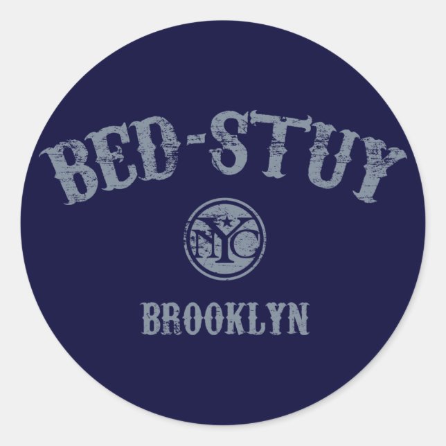 Bed-Stuy Classic Round Sticker (Front)