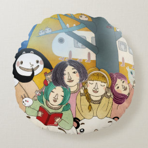 Bed time Story 2013 Round Cushion