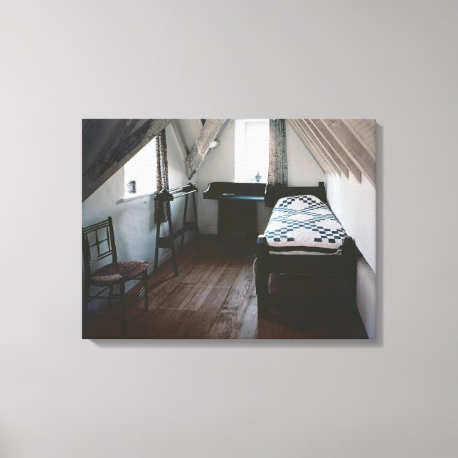 Bed, towel rail designed by Ford Madox Brown Canvas Print (Front)