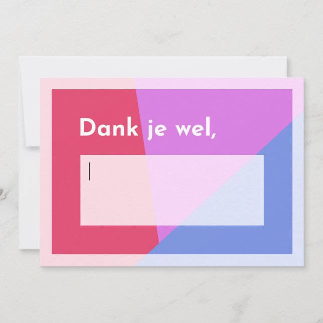 Bedank zelf iemand thank you card (Front)