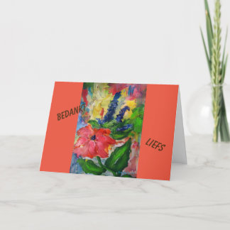 Bedankt kunst - kaart thank you card