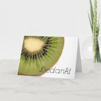 Bedankt - Thank you in Dutch with Kiwi fruit