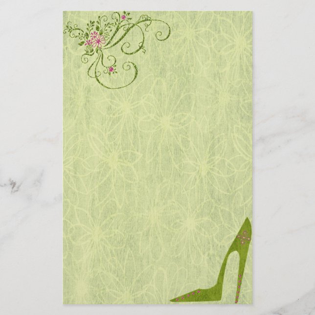 Bedazzled Diva In Kiwi Stationery (Front)