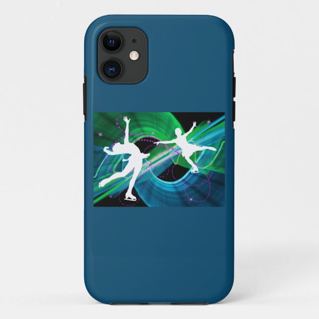 Bedazzled Figure Skaters Ice Skating Case-Mate iPhone Case (Back)