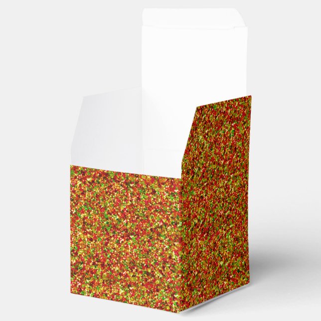 Bedazzled Sparkles,Holiday Blend-FAVOR BOX, square Favour Box (Opened)