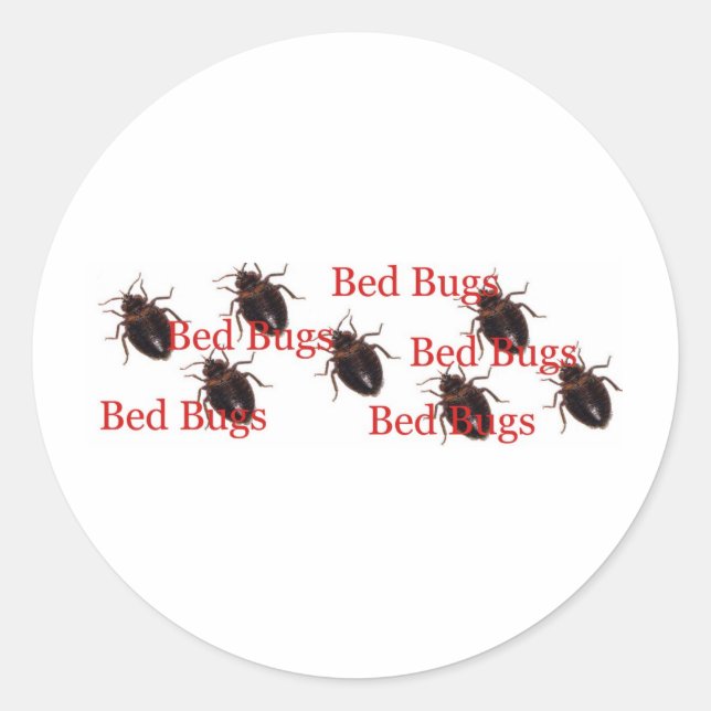 bedbugs classic round sticker (Front)