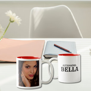 Bedda Bella Sicilian/Italian Beautiful Girl Photo Two-Tone Coffee Mug
