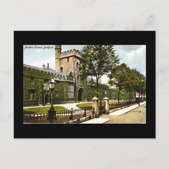 Bedford, Modern School Postcard (Front)