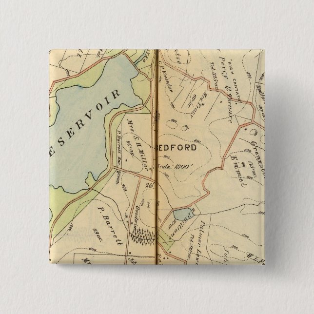Bedford, New York 2 15 Cm Square Badge (Front)