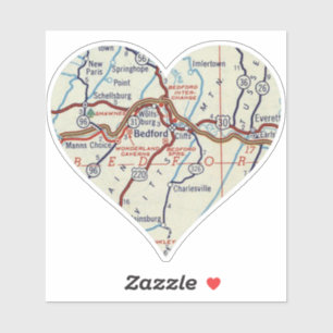 Bedford PA Vintage Map