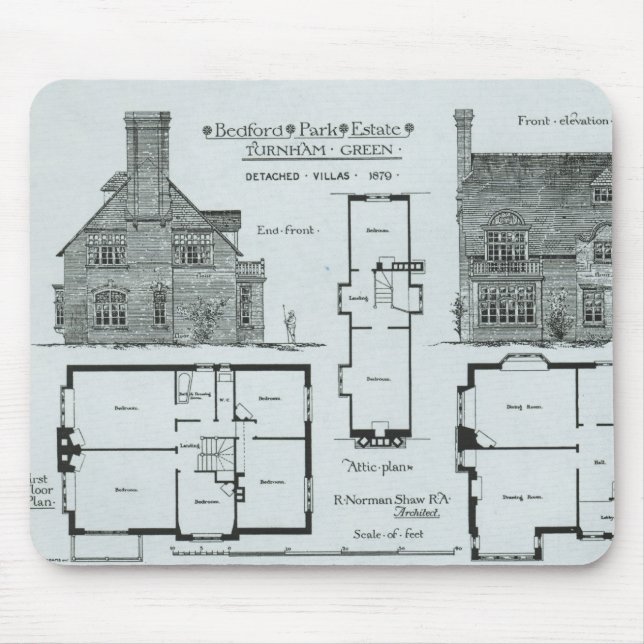 Bedford Park Estate Mouse Mat (Front)