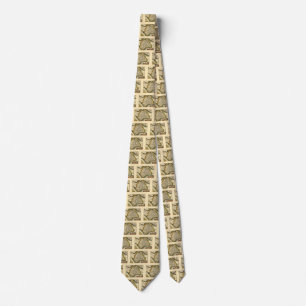 Bedfordshire County England Antique John Speed Map Tie