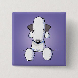 Bedlington Terrier  15 Cm Square Badge