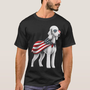 Bedlington Terrier 4th Of July Aamerican Flag T-Shirt