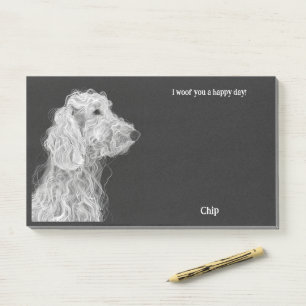 Bedlington Terrier Abstract Art Dog Name  Post-it Notes