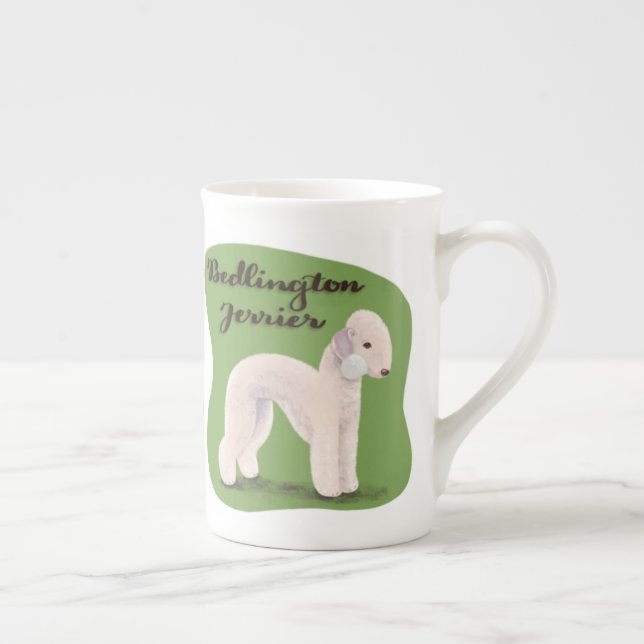 Bedlington Terrier Bone China Mug (Right)