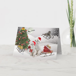 Bedlington Terrier Christmas Day Fun Cards