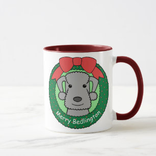 Bedlington Terrier Christmas Mug