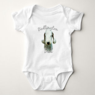 Bedlington Terrier Dad 2 Baby Bodysuit