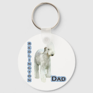 Bedlington Terrier Dad 4 - Keychain