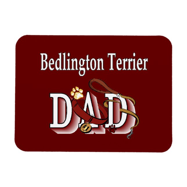 Bedlington Terrier Dad Magnet (Horizontal)