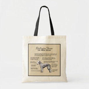 Bedlington Terrier Diagram Tote Bag