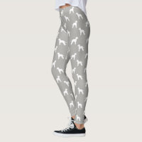 Bedlington Terrier Dog Breed Silhouettes Pattern