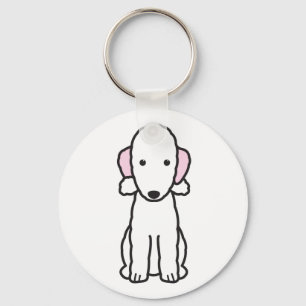 Bedlington Terrier Dog Cartoon Key Ring